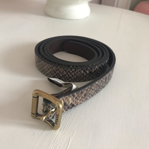 Fossil Accessories - NWOT Fossil animal print textured belt
